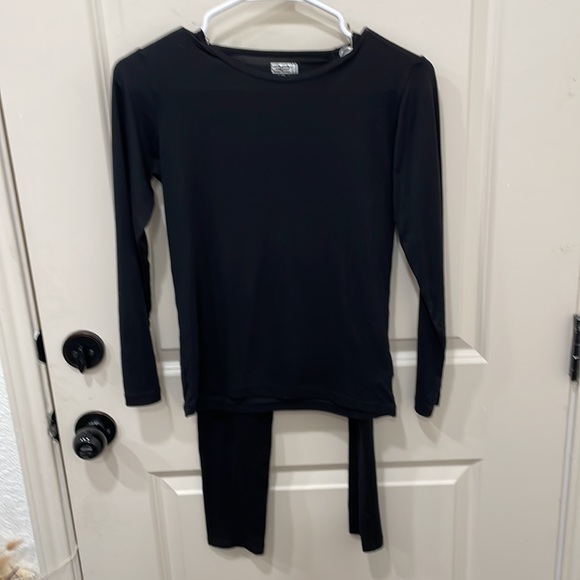 32 Heath Gear Black long sleeve under shirt L with pants - Picture 5 of 6